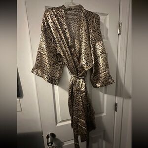 Brand New Leopard Silk Robe